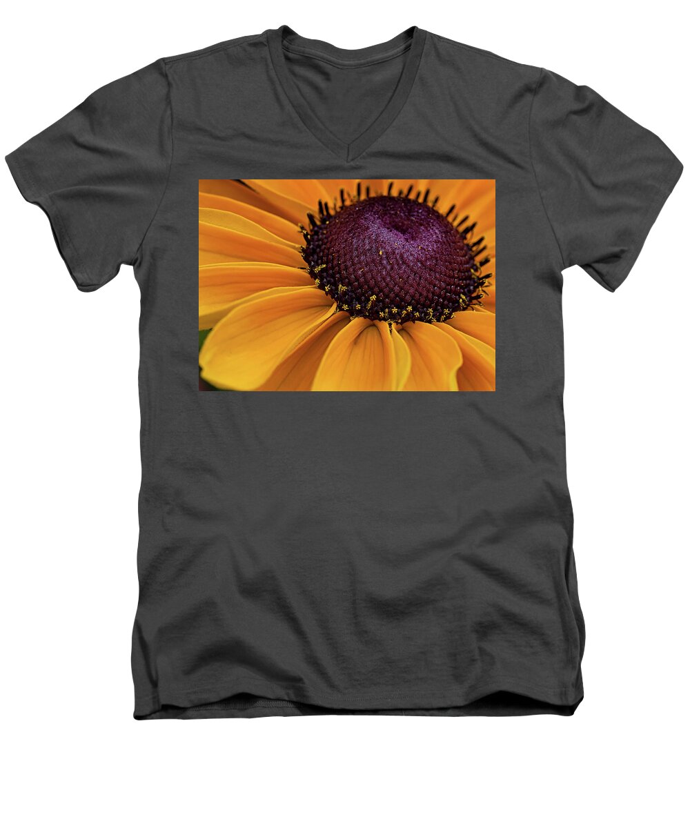 Floral Men's V-Neck T-Shirt featuring the photograph Rudbeckia by Shirley Mitchell