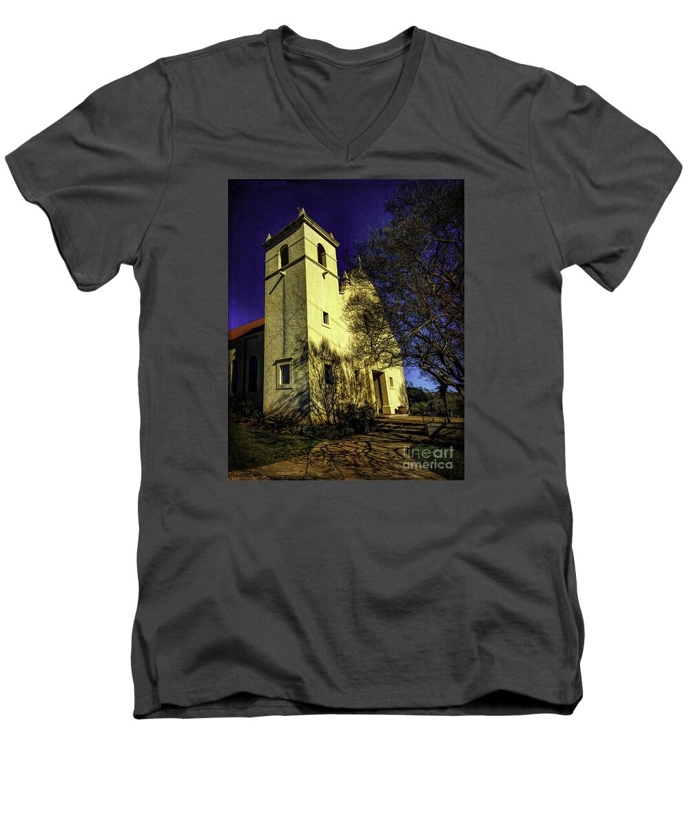 Church Men's V-Neck T-Shirt featuring the photograph Saint Johns two by Ken Frischkorn