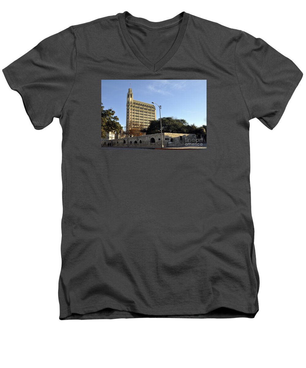 San Antonio Building Men's V-Neck T-Shirt featuring the photograph San Antonio Building by Andrew Dinh