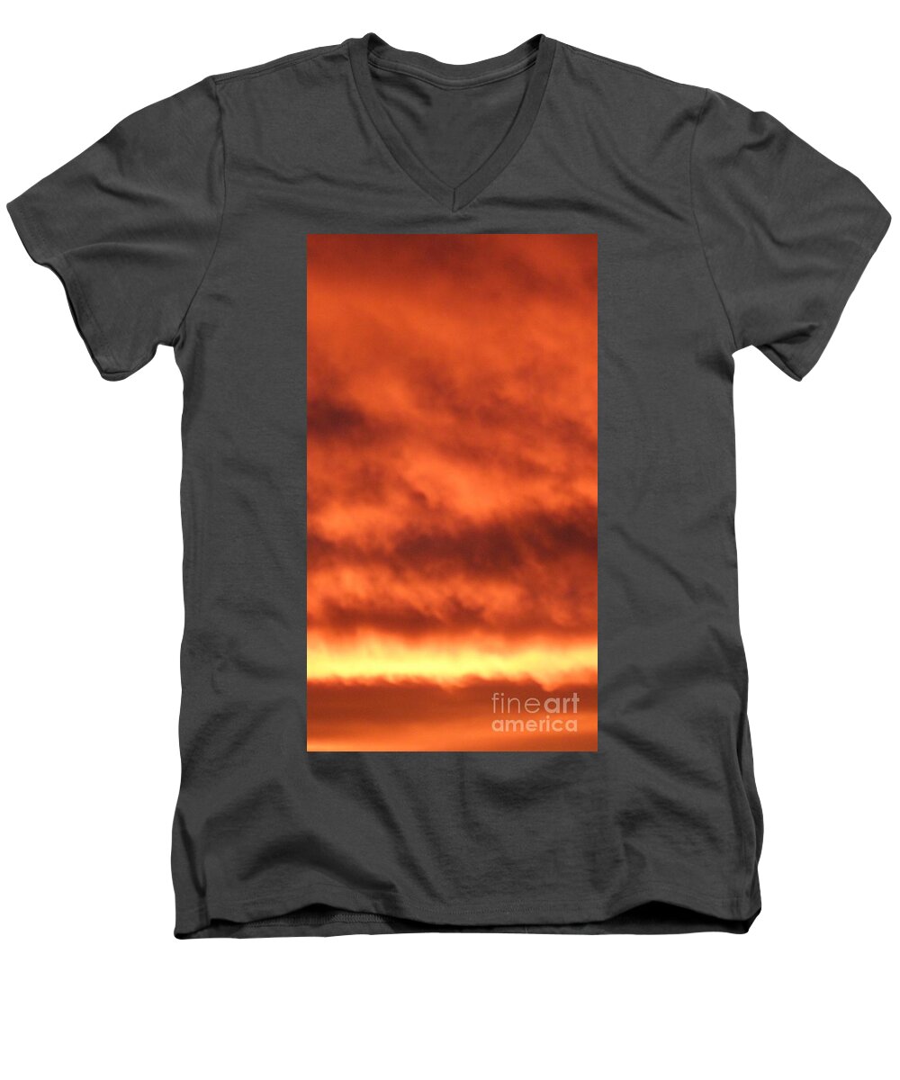 Amazing Vibrant Color Men's V-Neck T-Shirt featuring the photograph San Francisco sunset 1-1 by J Doyne Miller
