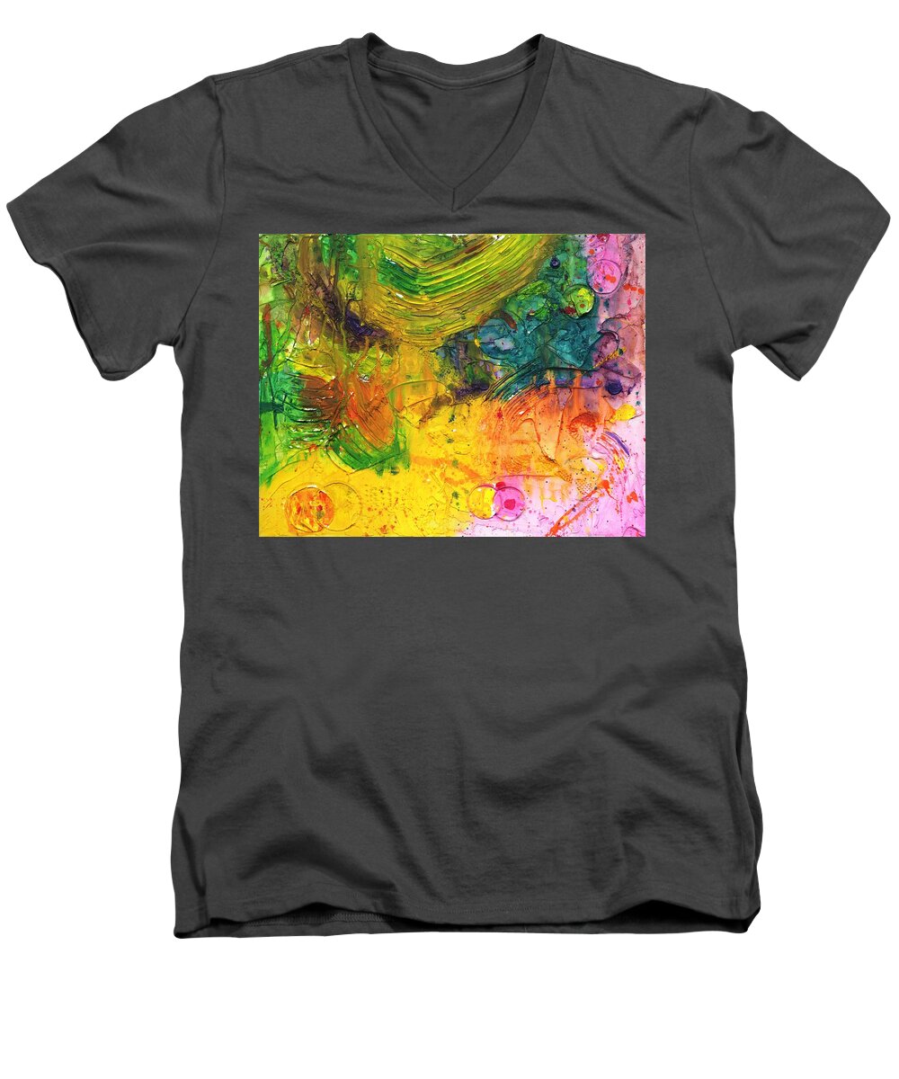 Sanctuary Men's V-Neck T-Shirt featuring the painting Sanctuary by Phil Strang