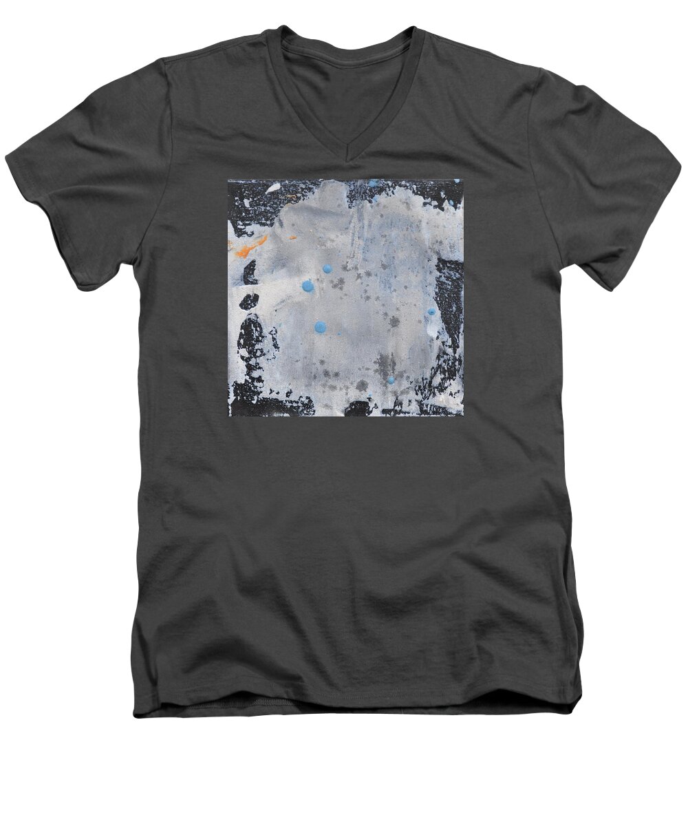 Abstract Men's V-Neck T-Shirt featuring the painting Sand Tile AM214128 by Eduard Meinema
