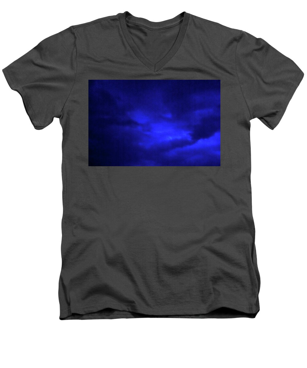 Sky Men's V-Neck T-Shirt featuring the photograph Sapphire Sky by Kathy Corday