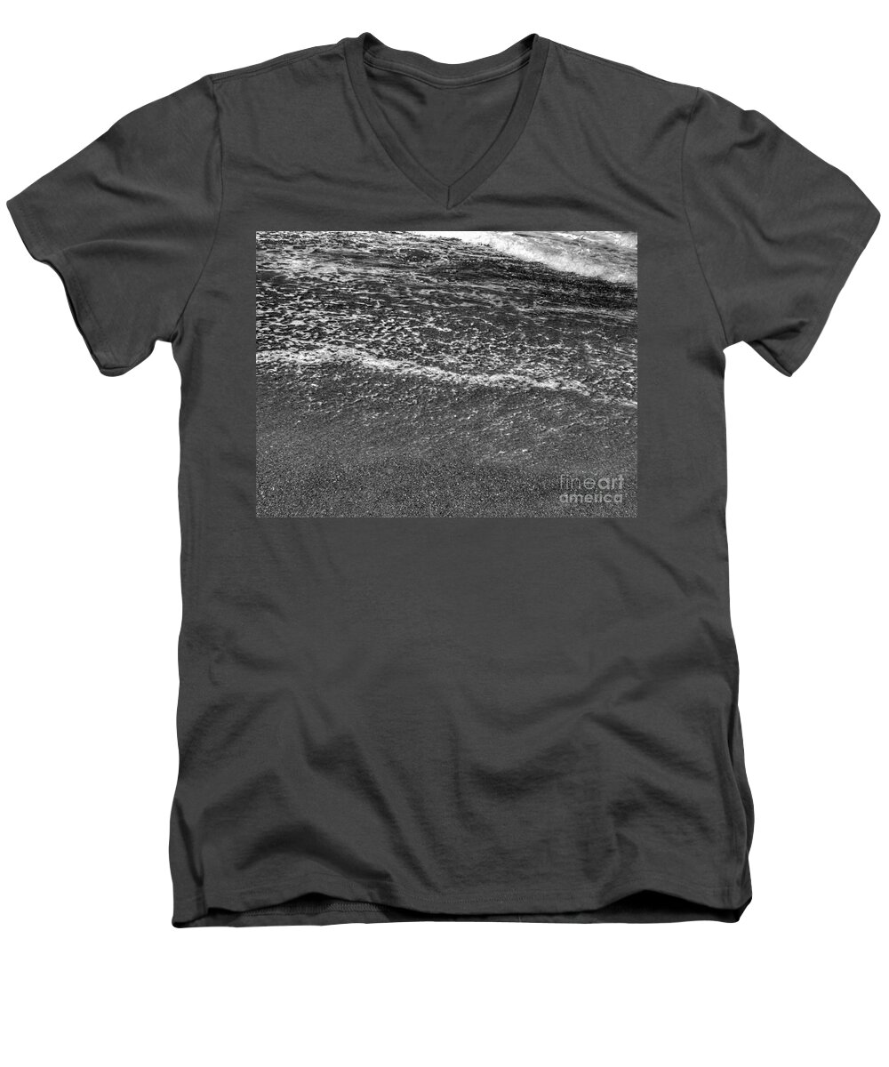 Sea Men's V-Neck T-Shirt featuring the photograph Sea Foam by Christopher Lotito