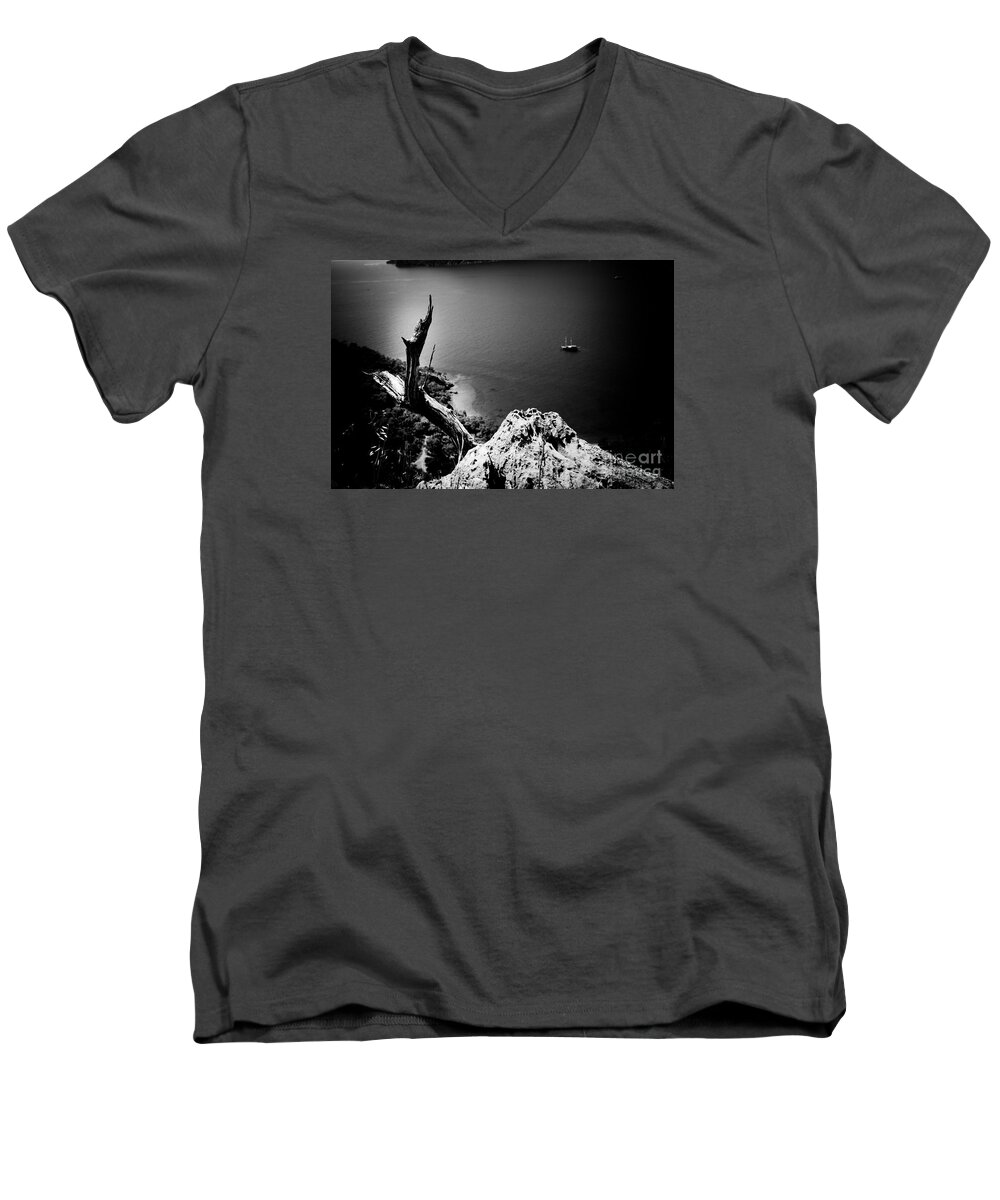 Water Men's V-Neck T-Shirt featuring the photograph Seascape Artmif.lv Adrasan by Raimond Klavins