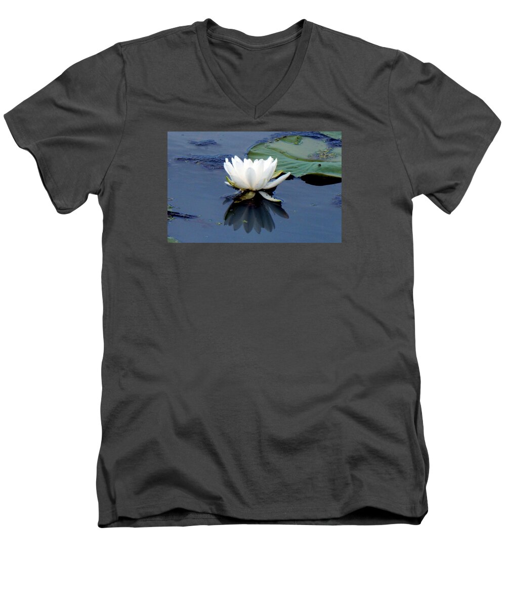 Spring Men's V-Neck T-Shirt featuring the photograph See Below The Surface by Wild Thing