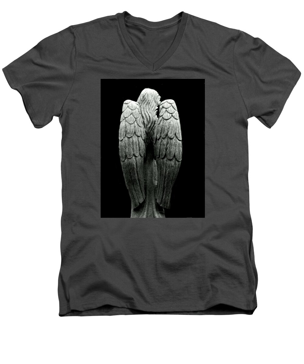 Angels Men's V-Neck T-Shirt featuring the photograph She Talks With Angels by Wild Thing