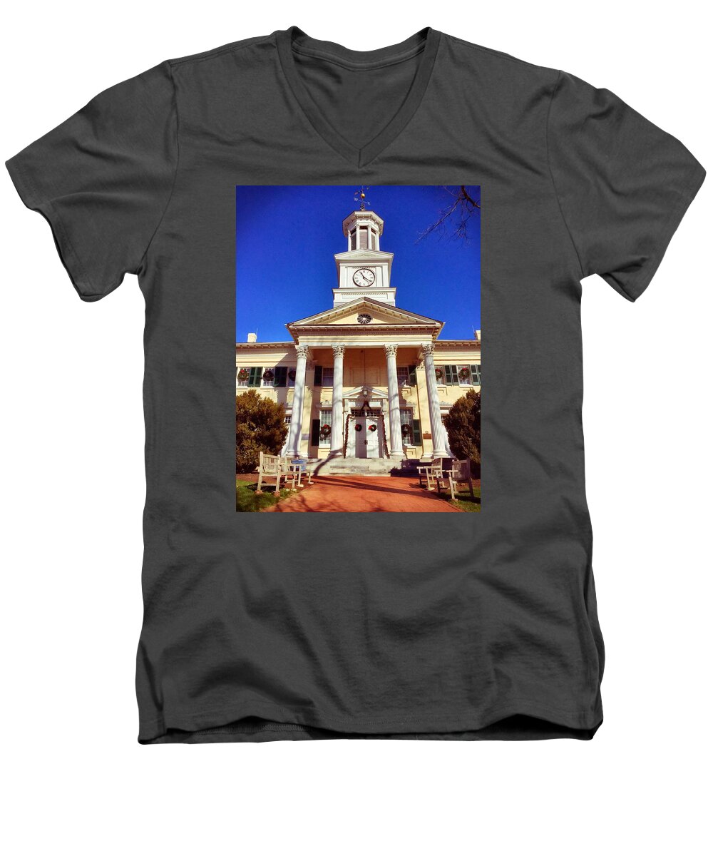 University Men's V-Neck T-Shirt featuring the photograph Shepherd University by Chris Montcalmo