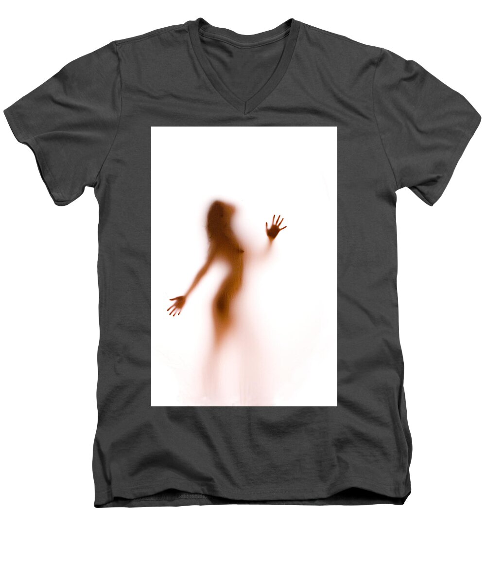 Silhouette Men's V-Neck T-Shirt featuring the photograph Silhouette 27 by Michael Fryd