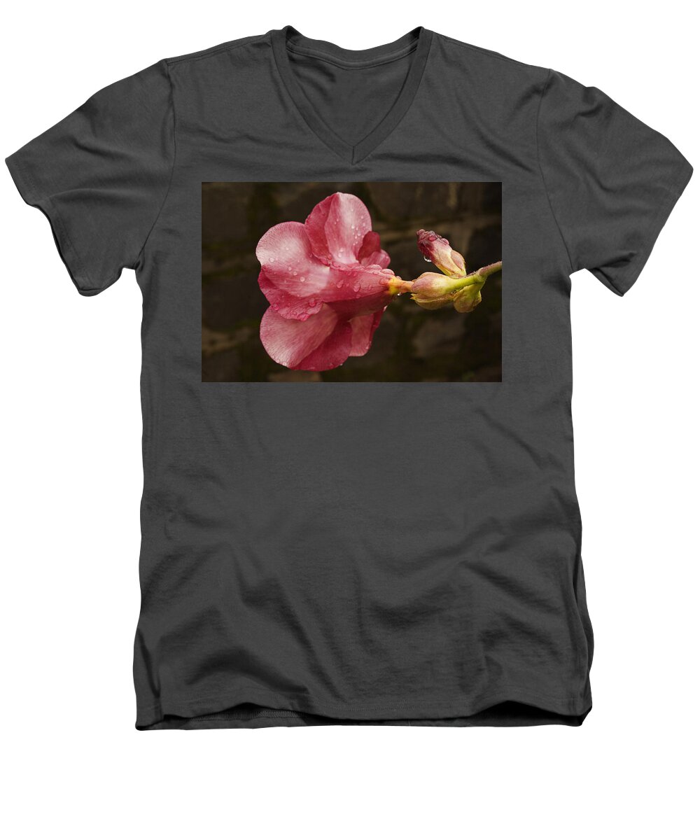 Shades Men's V-Neck T-Shirt featuring the photograph SKC 3253 Shades of Allamanda by Sunil Kapadia