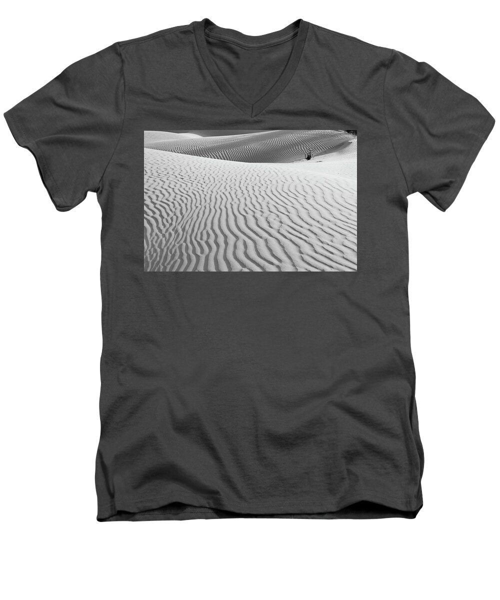Abstract Men's V-Neck T-Shirt featuring the photograph SKN 1457 Nature's Composition by Sunil Kapadia