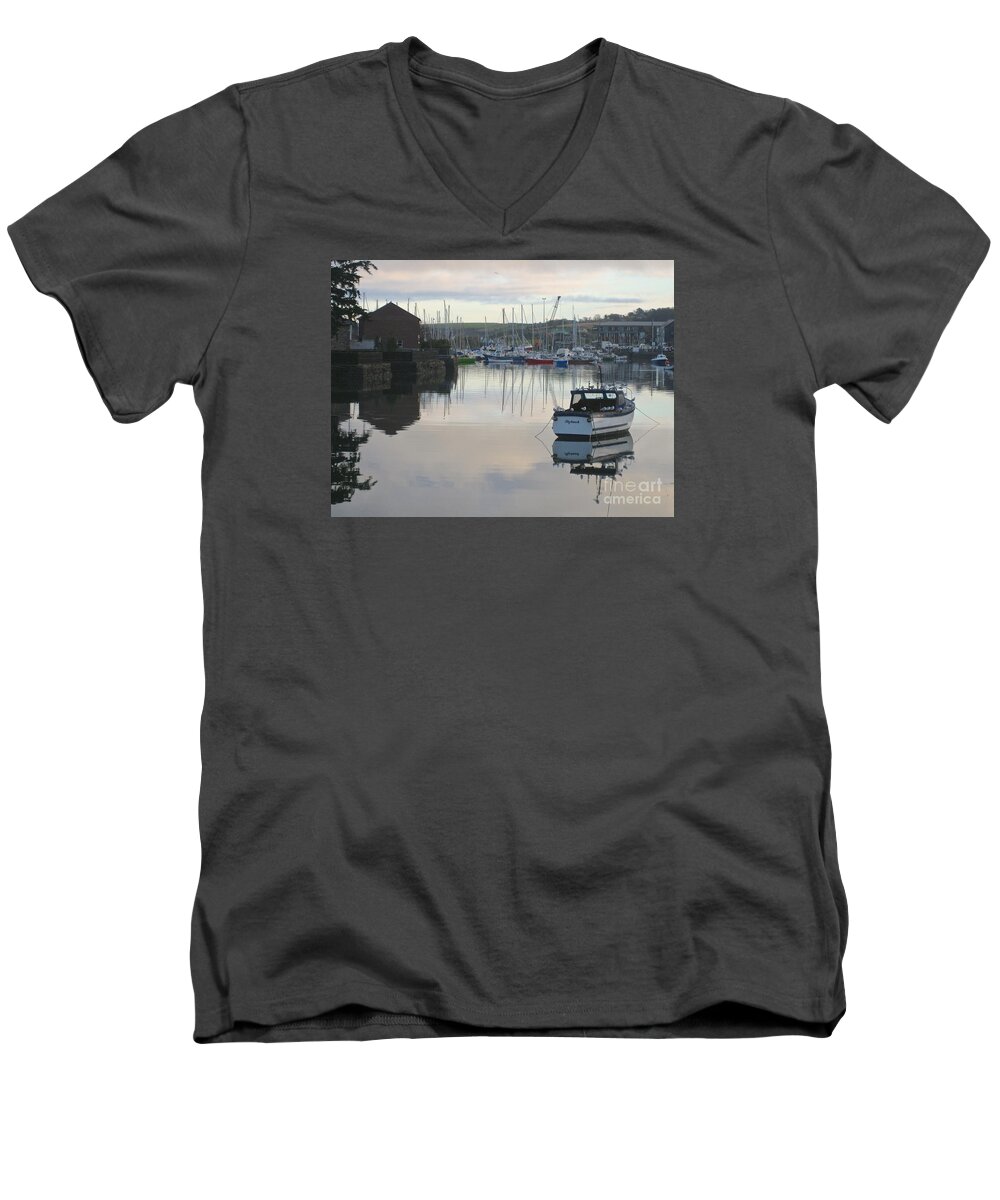 Kinsale Harbor Men's V-Neck T-Shirt featuring the photograph Skyhawk by Suzanne Oesterling