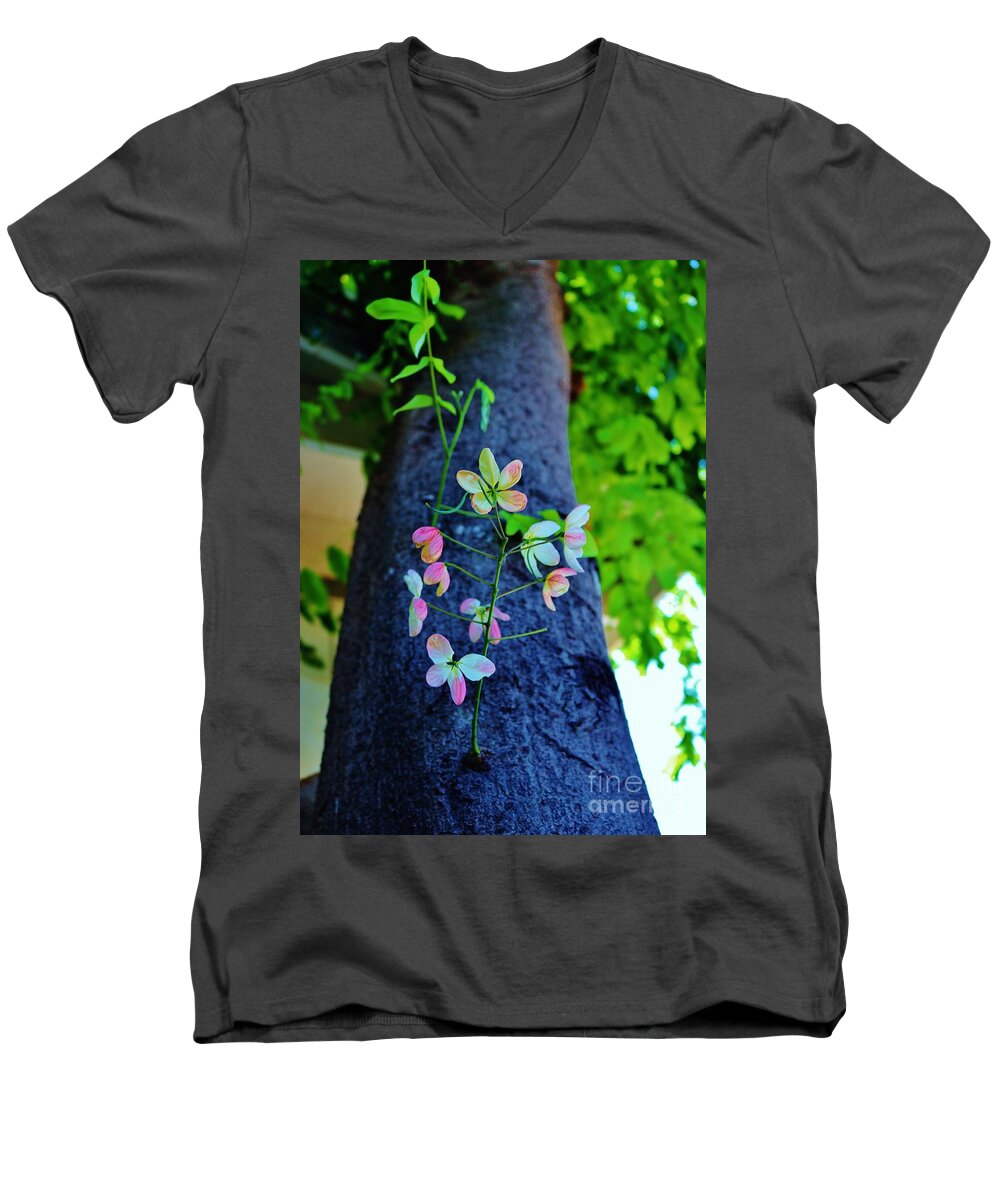 Flowers Men's V-Neck T-Shirt featuring the photograph Small Surprise by Craig Wood