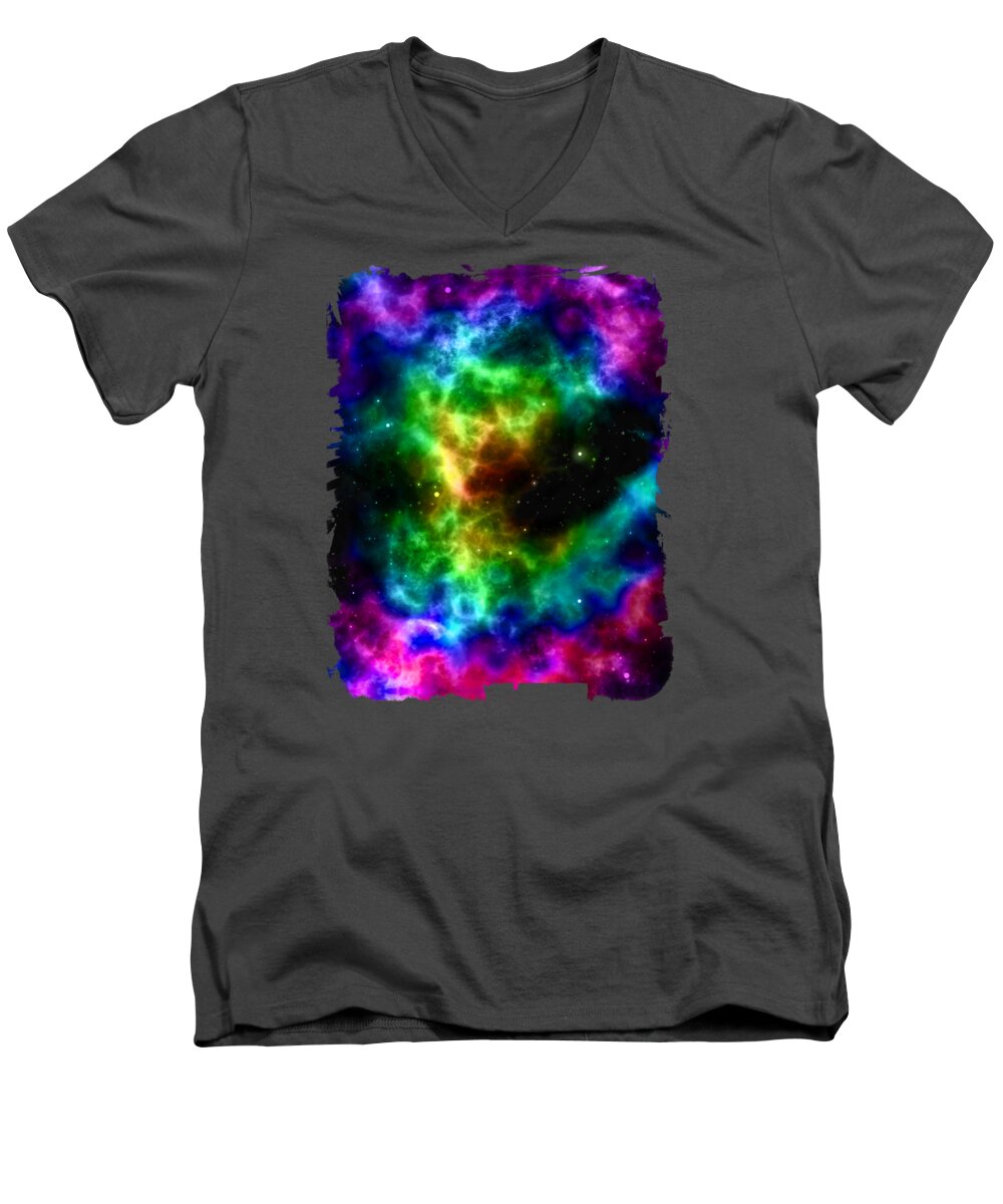 Space Men's V-Neck T-Shirt featuring the photograph Space Abstract by John M Bailey
