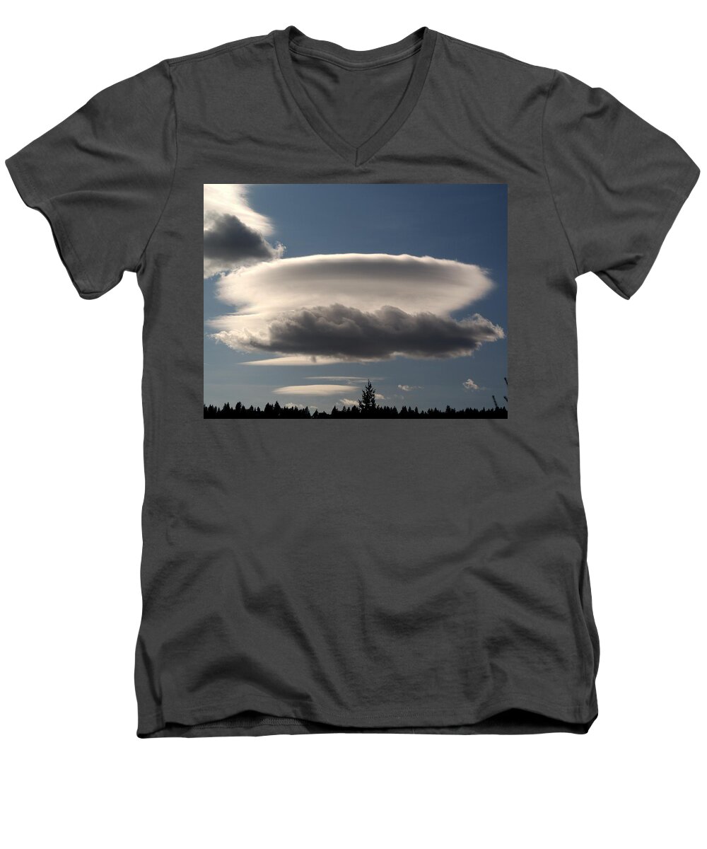 Nature Men's V-Neck T-Shirt featuring the photograph Spacecloud by Ben Upham III