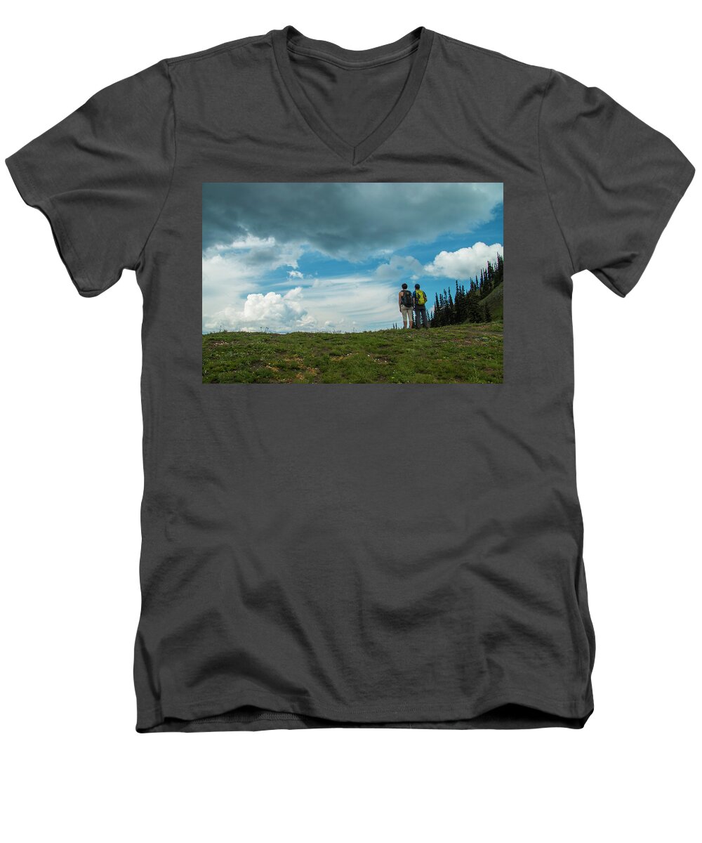 Olympic National Park Men's V-Neck T-Shirt featuring the photograph Splendid View by Doug Scrima