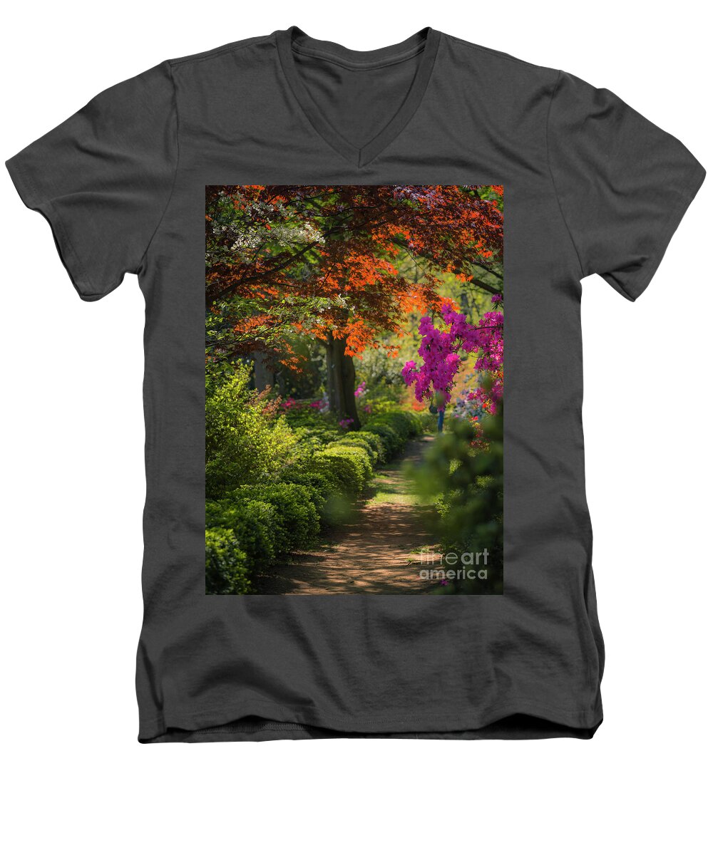 2016 Men's V-Neck T-Shirt featuring the photograph Spring colors by Agnes Caruso