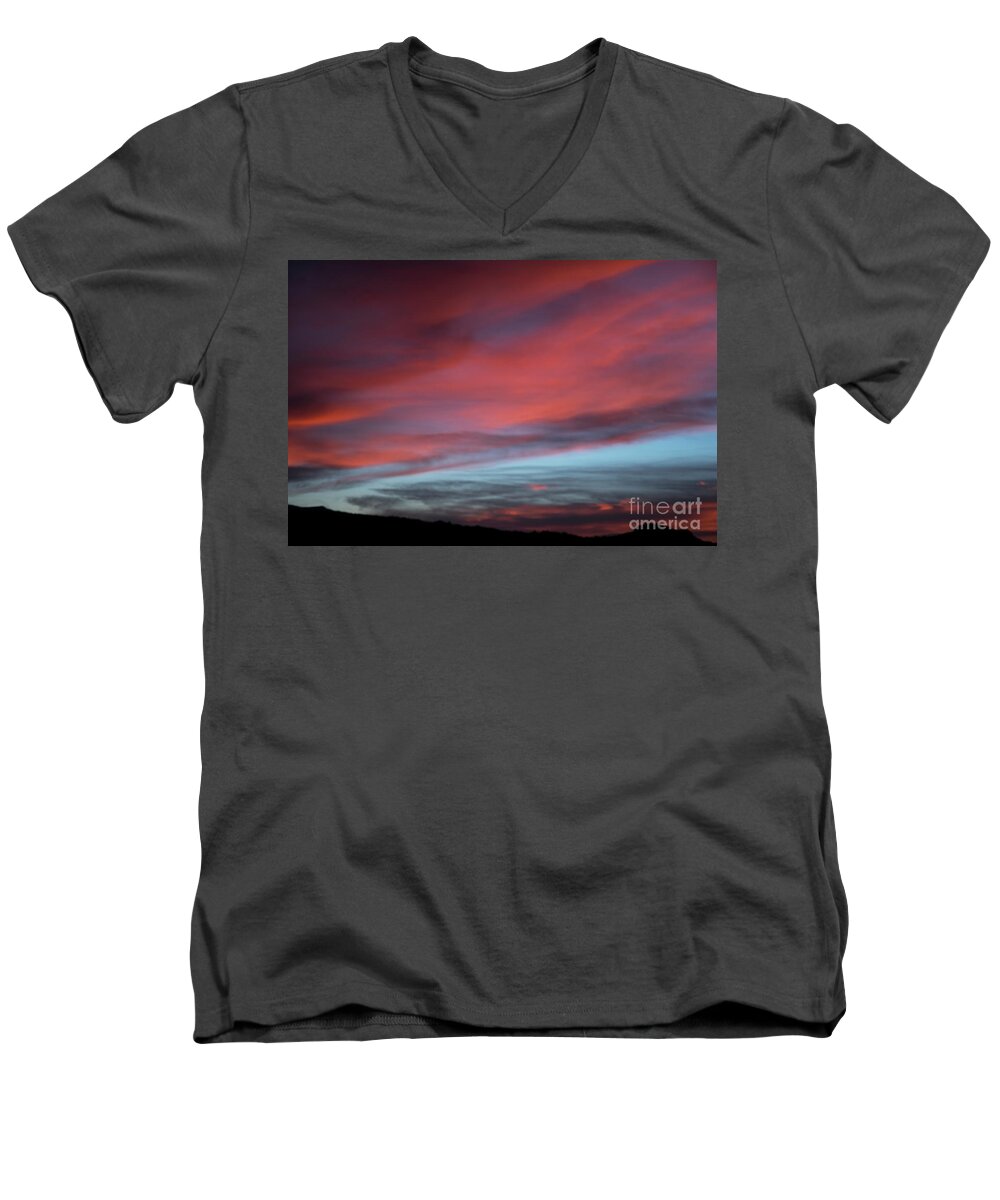 Capital Reef National Park Men's V-Neck T-Shirt featuring the photograph Sunset in Capital Reef by Cindy Murphy - NightVisions