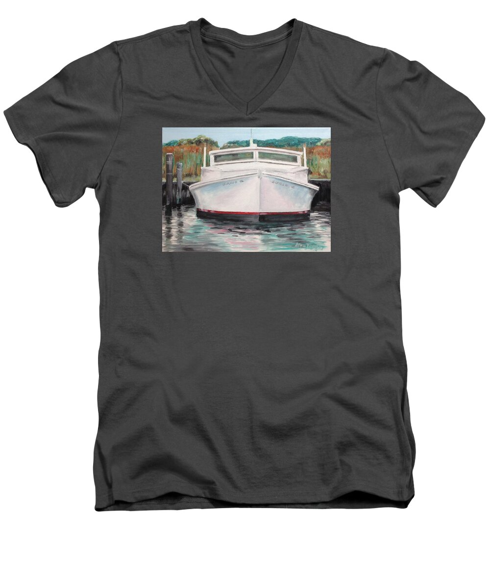 Nautica Men's V-Neck T-Shirt featuring the painting Suzie Q by Stan Tenney