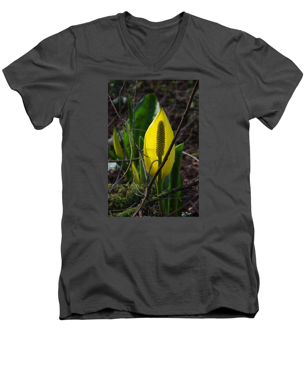 Adria Trail Men's V-Neck T-Shirt featuring the photograph Swamp Lantern by Adria Trail