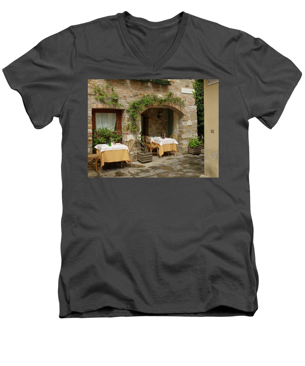 Table Men's V-Neck T-Shirt featuring the photograph Take A Seat by Evelyn Tambour