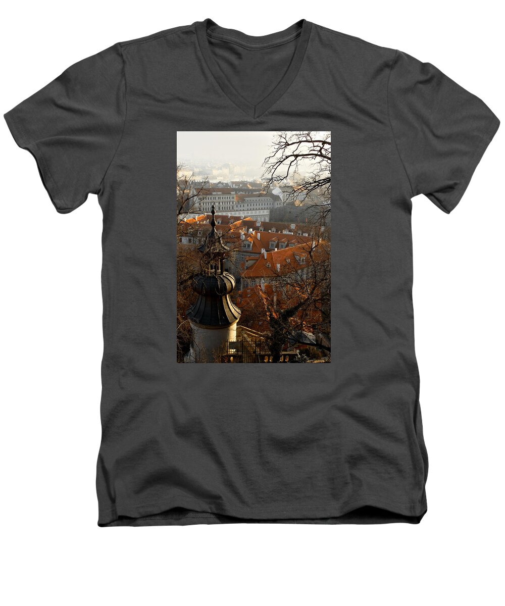 Lawrence Men's V-Neck T-Shirt featuring the photograph Terracotta Crowns by Lawrence Boothby