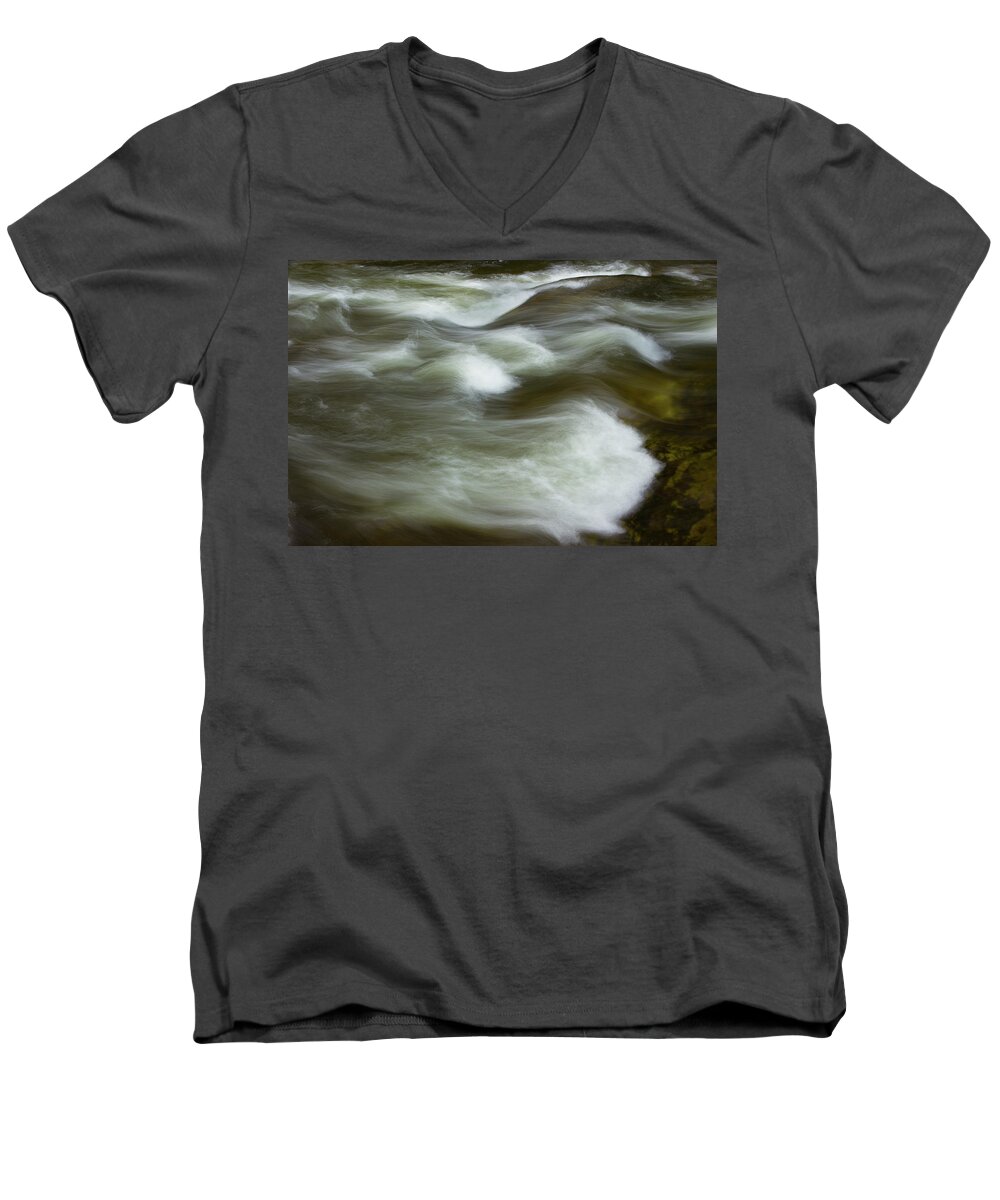 Water Men's V-Neck T-Shirt featuring the photograph The Action On Top by Mike Eingle