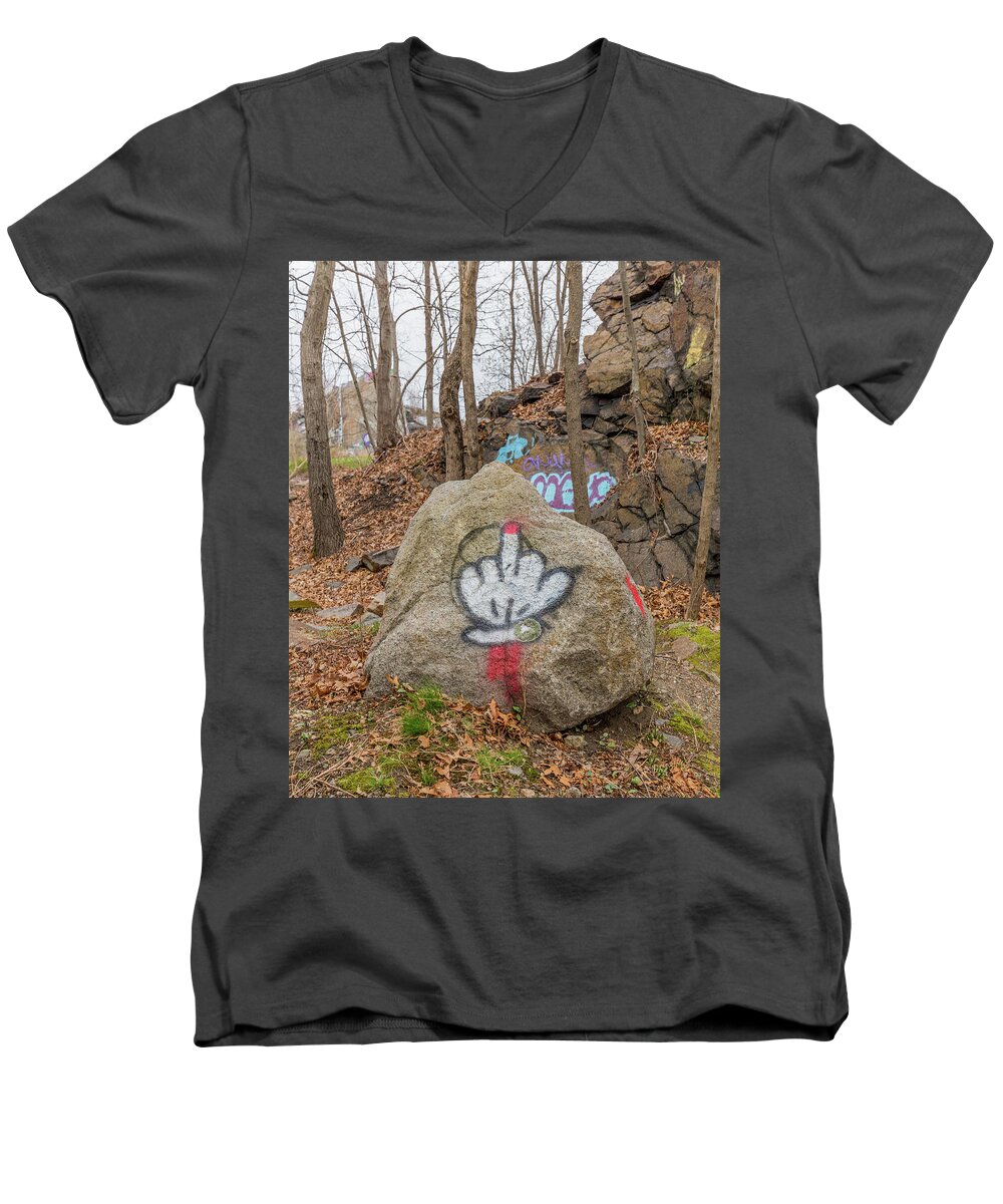 The Bird Men's V-Neck T-Shirt featuring the photograph The Bird by Brian MacLean