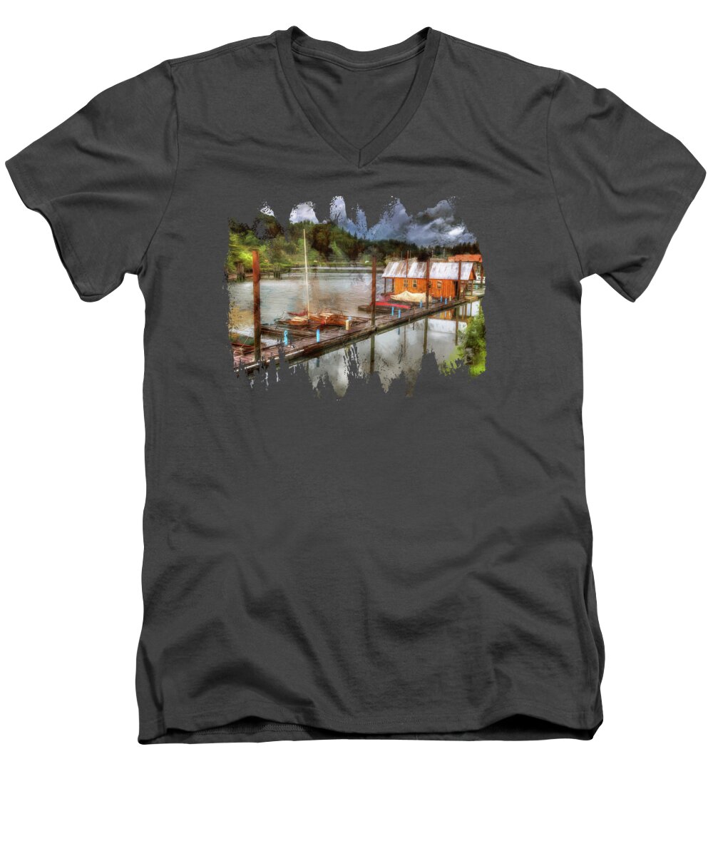 Port Of Toledo Men's V-Neck T-Shirt featuring the photograph The Charming Port Of Toledo by Thom Zehrfeld