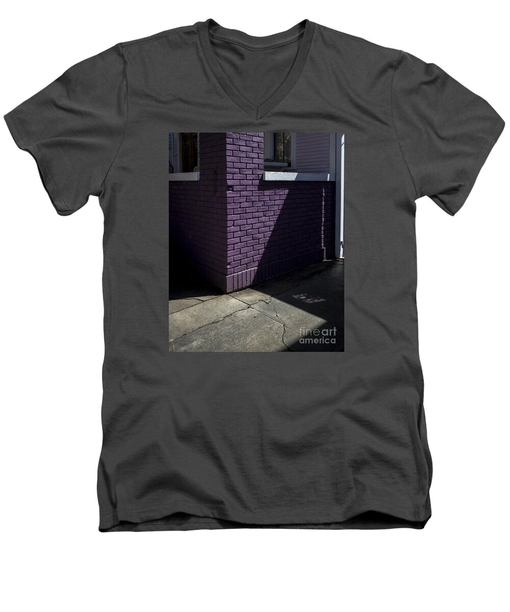 New Orleans Men's V-Neck T-Shirt featuring the photograph The Color Purple, French Quarter by Bob Estremera