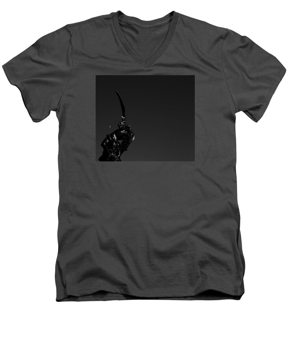 Falle Men's V-Neck T-Shirt featuring the photograph The fallen angel by Emme Pons