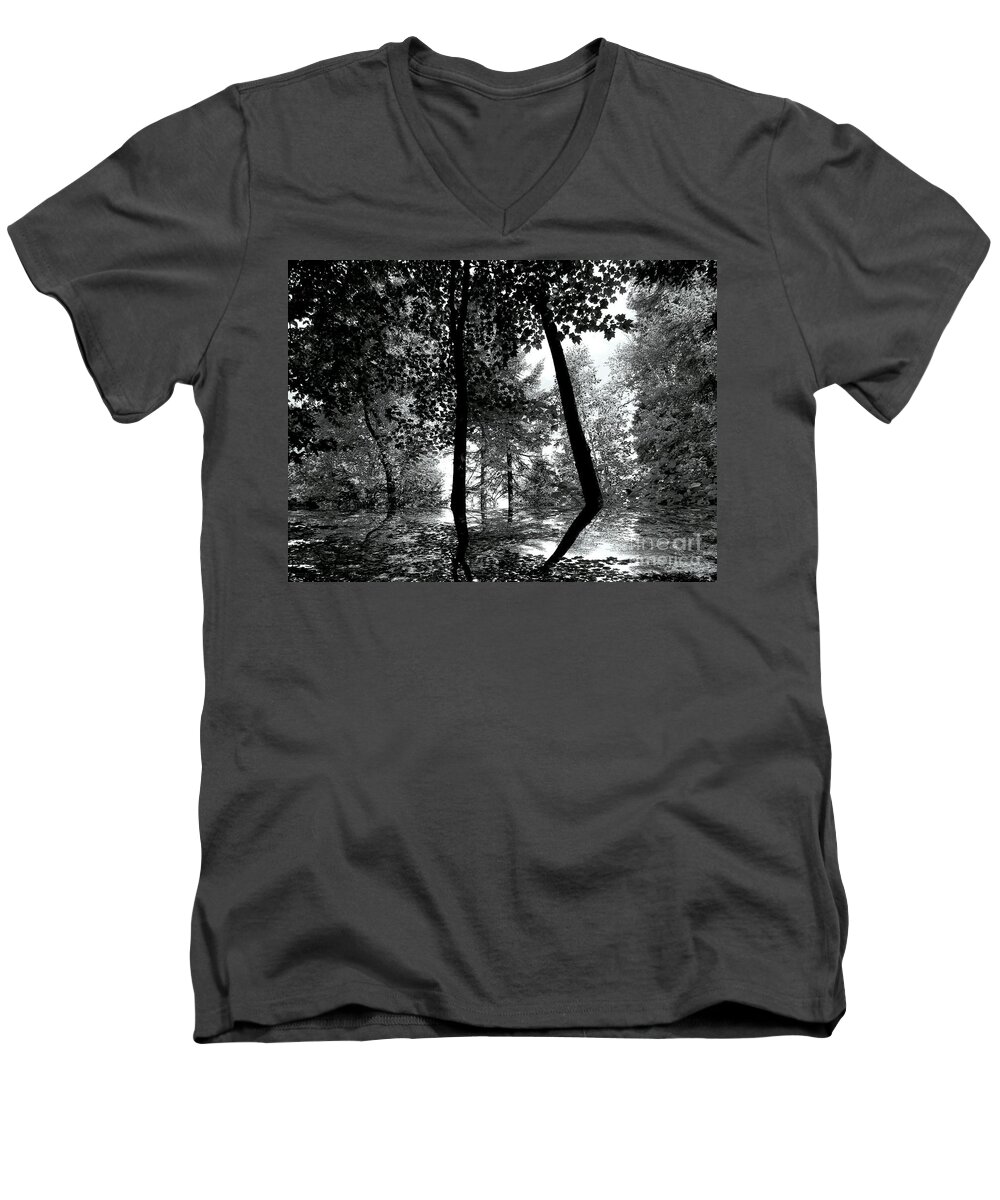 Trees Men's V-Neck T-Shirt featuring the photograph The Forest by Elfriede Fulda