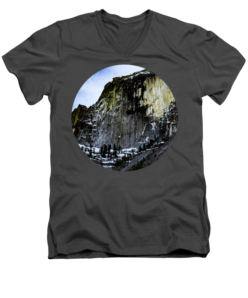 Landscape Men's V-Neck T-Shirt featuring the photograph The Great Wall by Adam Morsa