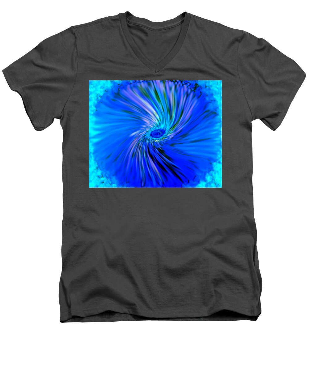 Abstract Art Painting Men's V-Neck T-Shirt featuring the painting The Heart Of Bungalii by RjFxx at beautifullart com Friedenthal