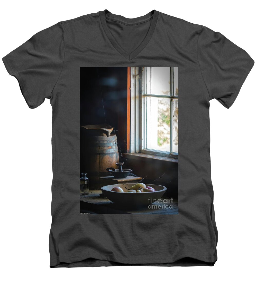 The Kitchen Window Men's V-Neck T-Shirt featuring the photograph The Kitchen Window by Mitch Shindelbower