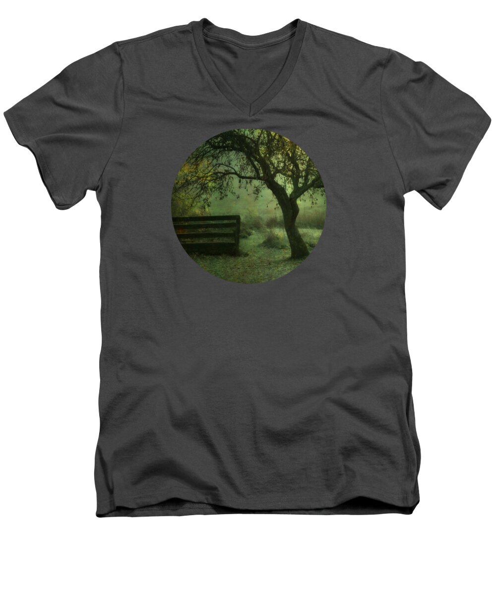 Rural Landscape Men's V-Neck T-Shirt featuring the photograph The Old Apple Tree by Mary Wolf