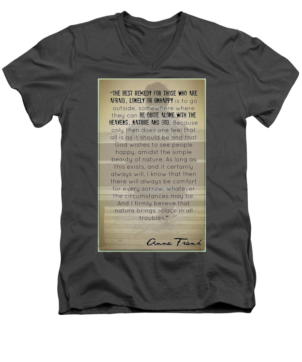 Men's V-Neck T-Shirt featuring the photograph The Remedy by David Norman