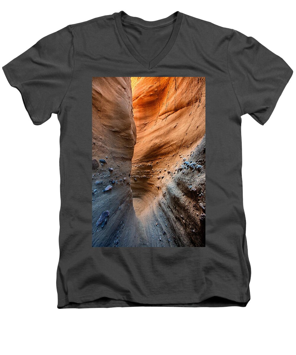 Slot Men's V-Neck T-Shirt featuring the photograph The Slot by Peter Tellone