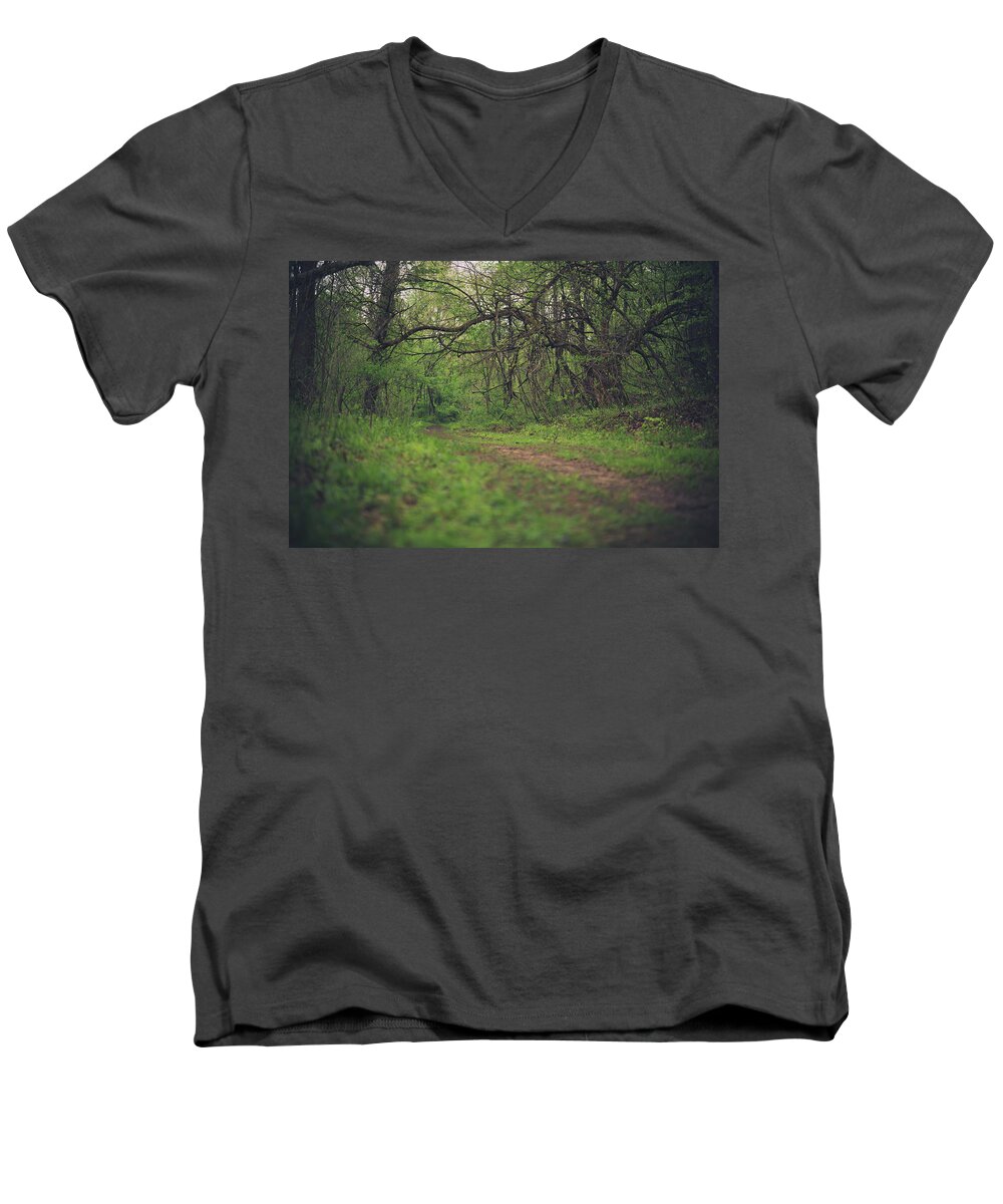 Tree Men's V-Neck T-Shirt featuring the photograph The Taking Tree by Shane Holsclaw