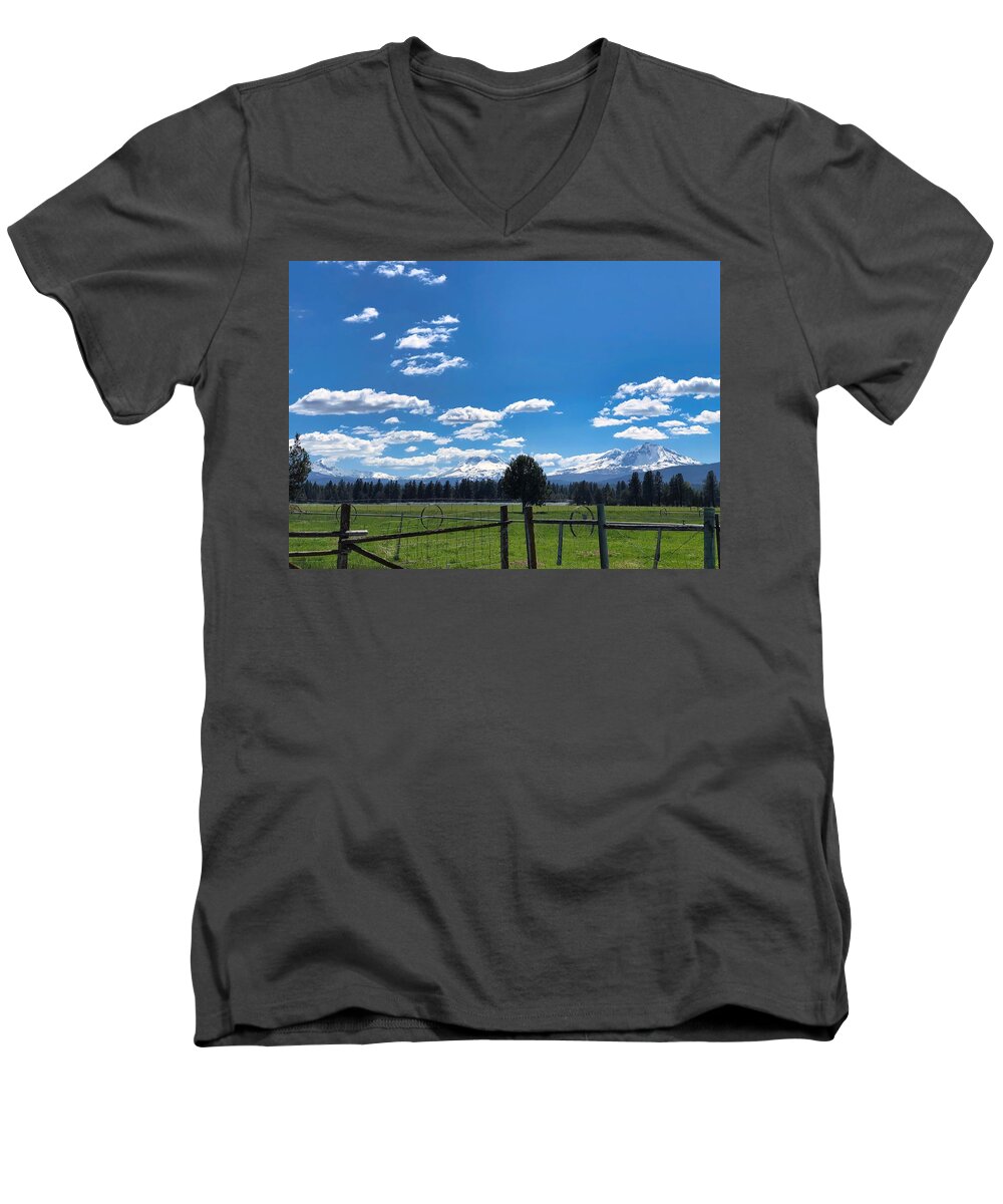 Sisters Men's V-Neck T-Shirt featuring the photograph The Three Sisters by Brian Eberly