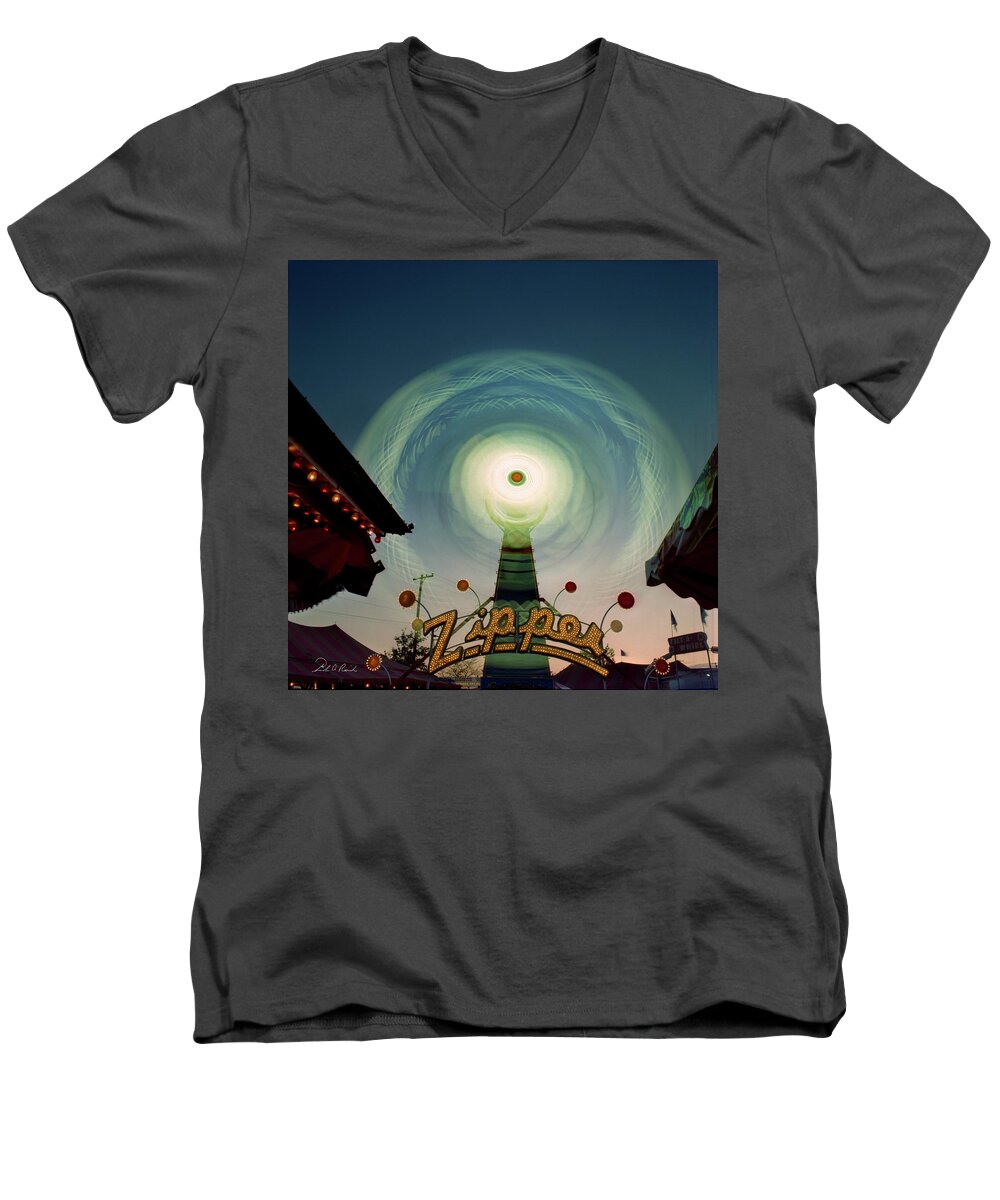 Photography Men's V-Neck T-Shirt featuring the photograph The Zipper by Frederic A Reinecke