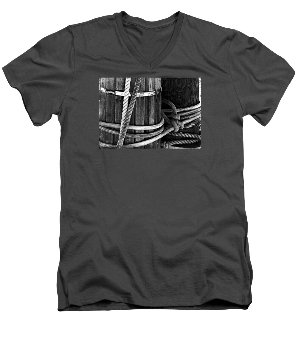 Wood Men's V-Neck T-Shirt featuring the photograph Tied up by Camille Lopez