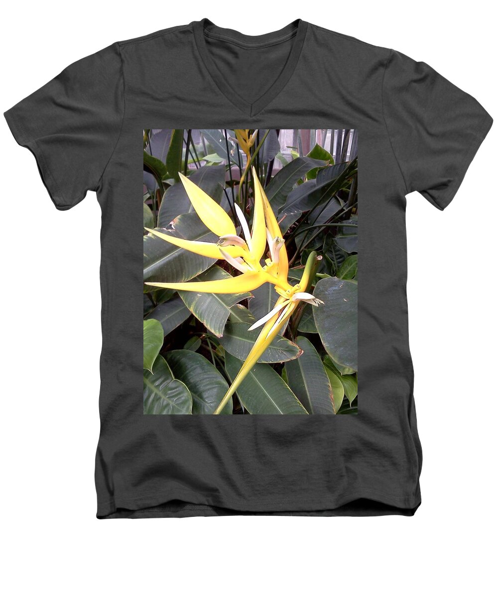 Yellow Men's V-Neck T-Shirt featuring the photograph Tiny Dancer by Pamela Henry