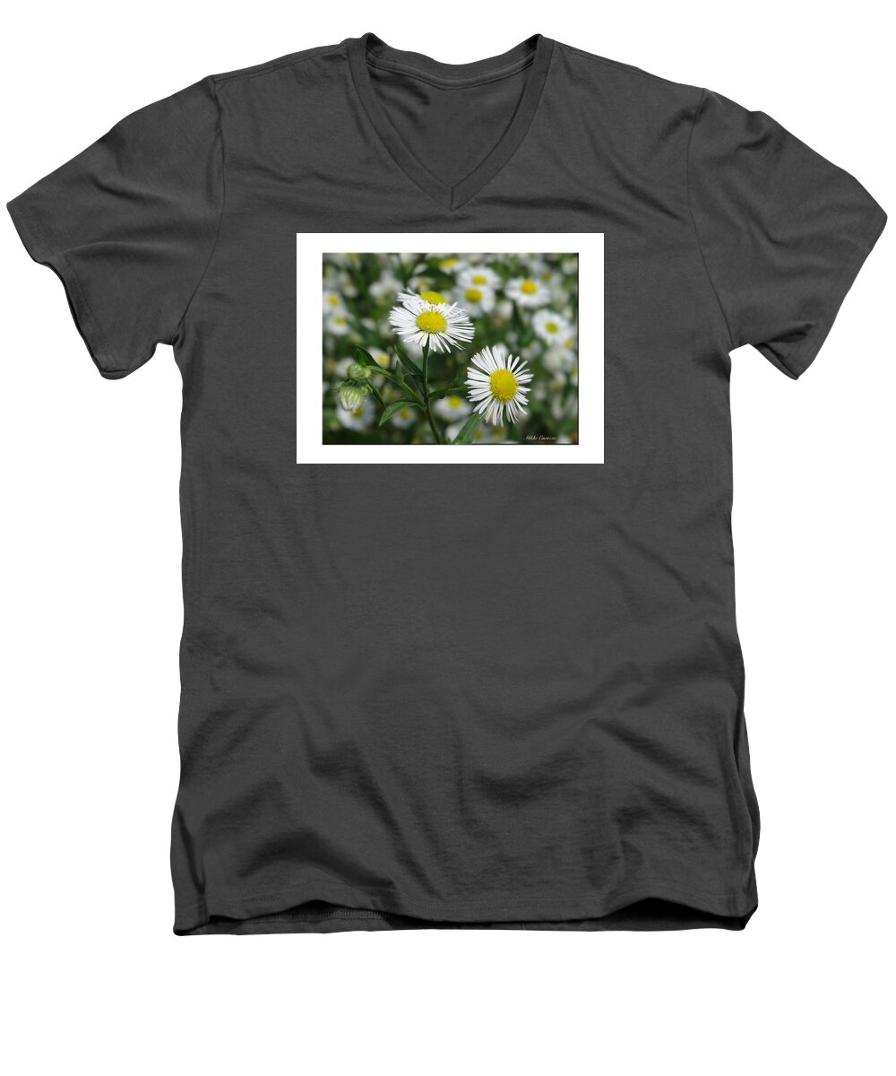 Floral Men's V-Neck T-Shirt featuring the photograph Tiny Flowers by Mikki Cucuzzo