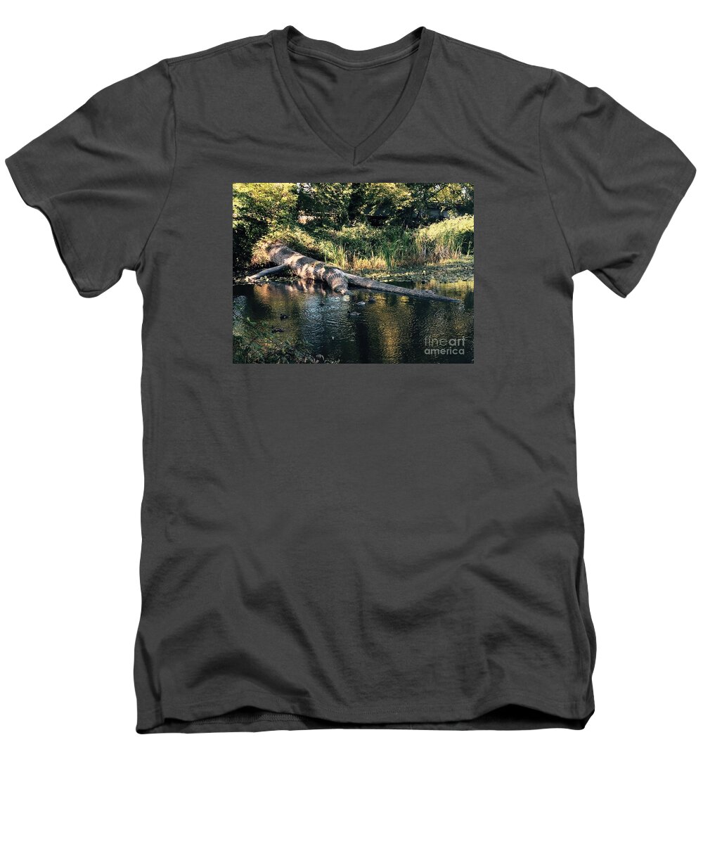 Tree Men's V-Neck T-Shirt featuring the photograph Tired Tree by LeLa Becker