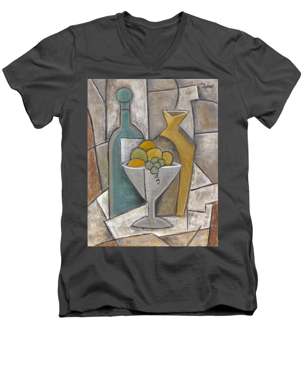 Still Life Men's V-Neck T-Shirt featuring the painting Top Shelf by Trish Toro