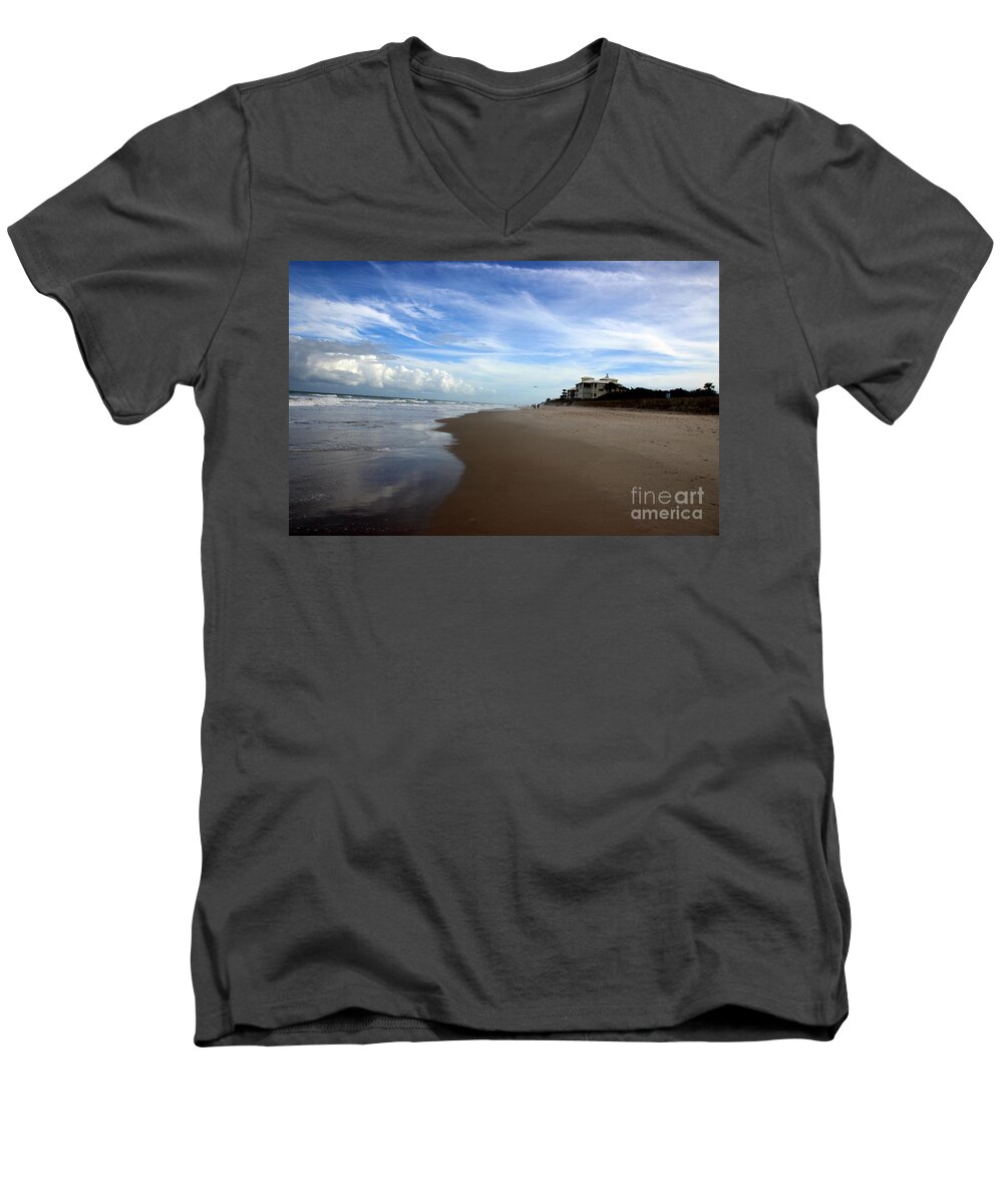 Men's V-Neck T-Shirt featuring the photograph Tranquility by Lennie Malvone