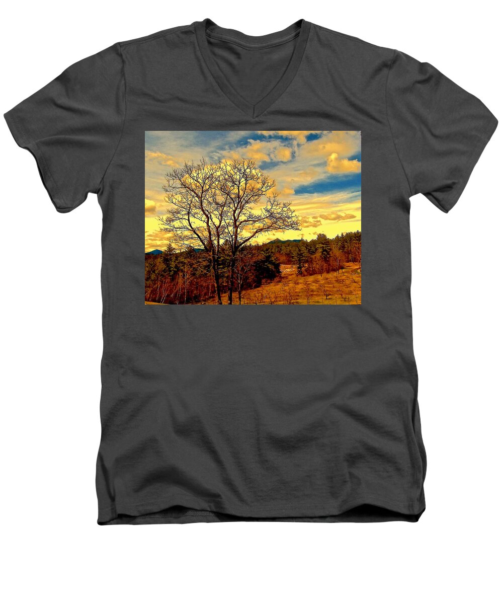 Trees Men's V-Neck T-Shirt featuring the photograph Transformations, Two by Elizabeth Tillar