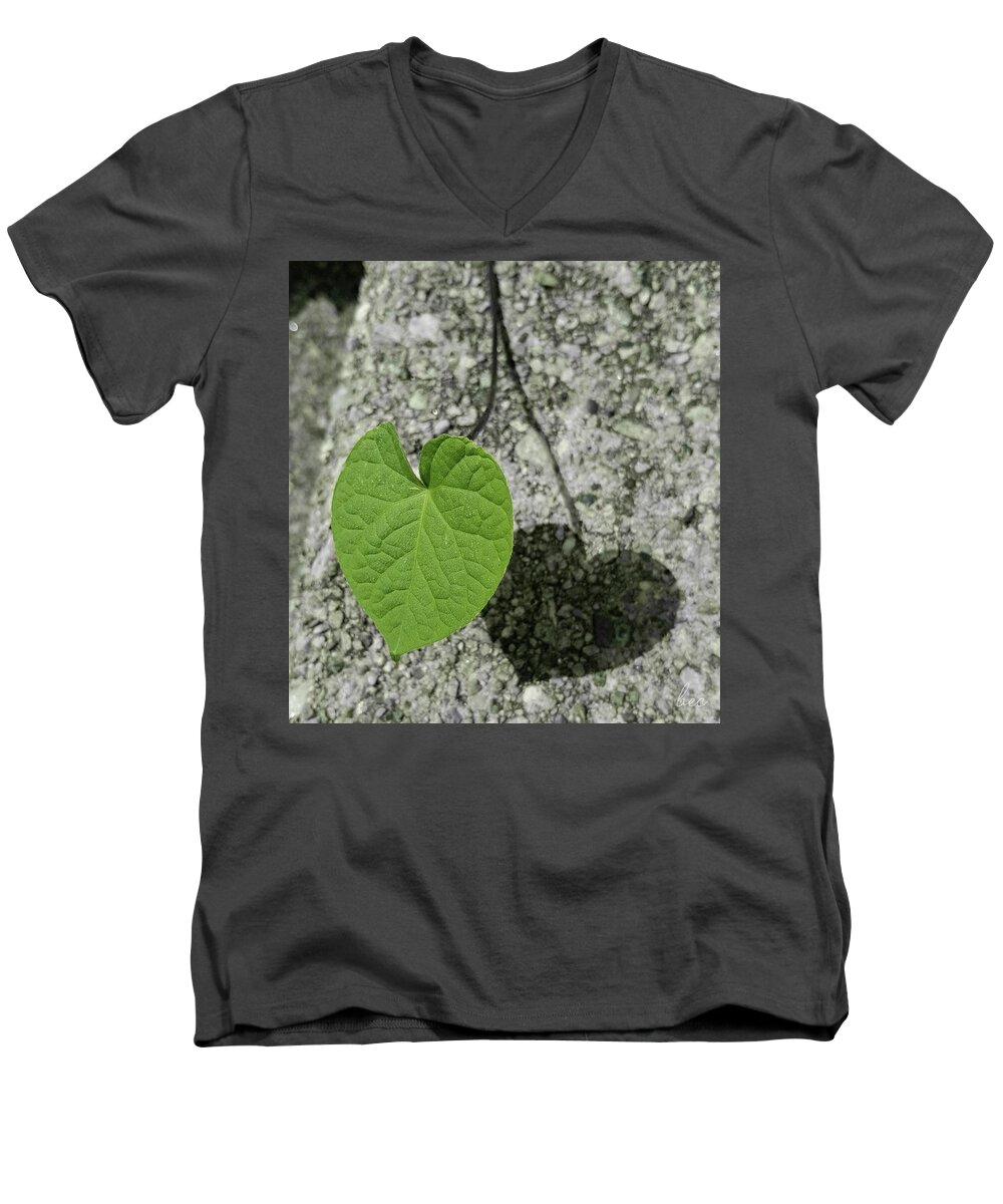 Plant Men's V-Neck T-Shirt featuring the photograph Two hearts entwined by Bruce Carpenter