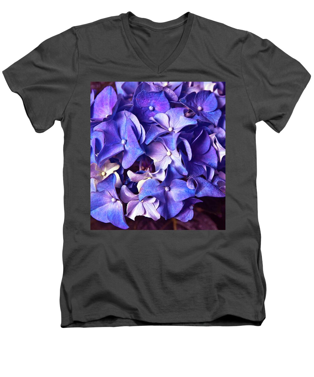 Ultra Violet Dance Men's V-Neck T-Shirt featuring the photograph Ultra Violet Dance by Silva Wischeropp
